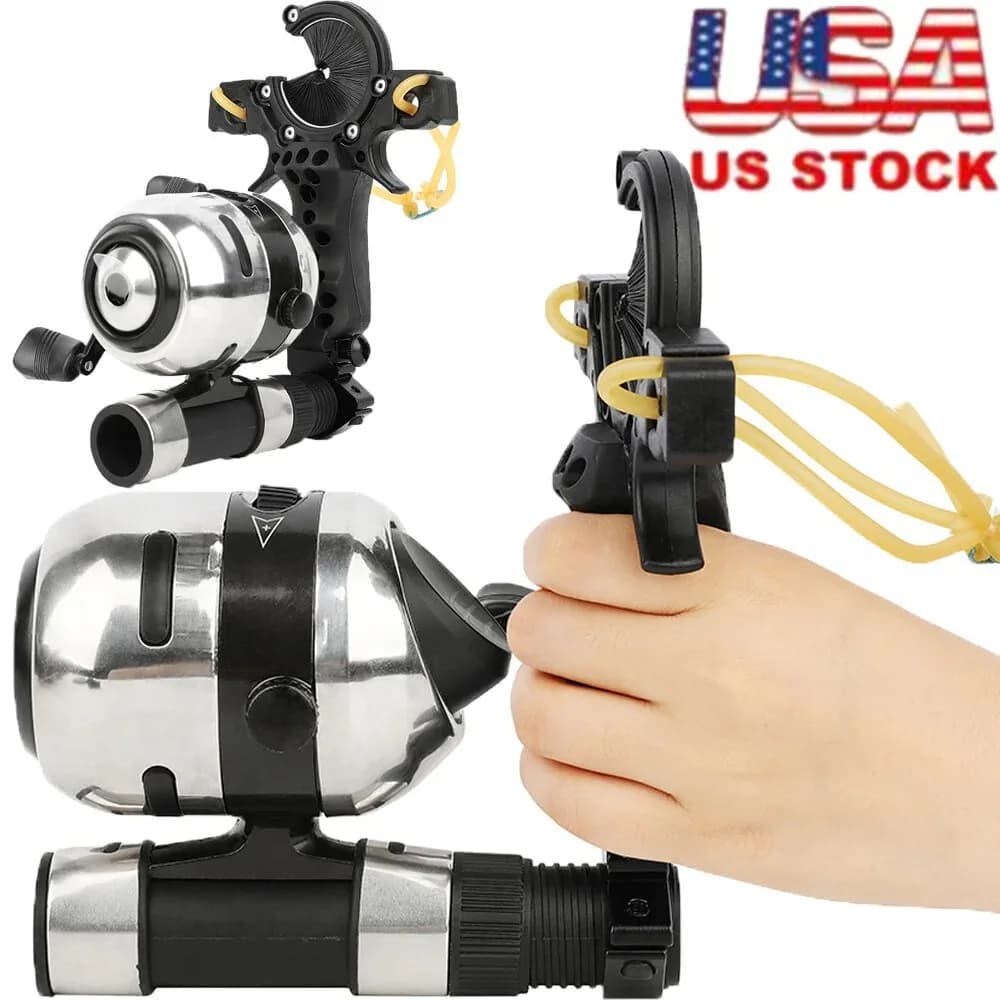 Archery Fishing Slingbow Kit Practical Slingshot Catapult Bow Arrow Accessory for Outdoor Hunting Fishing And Target Shooting Use