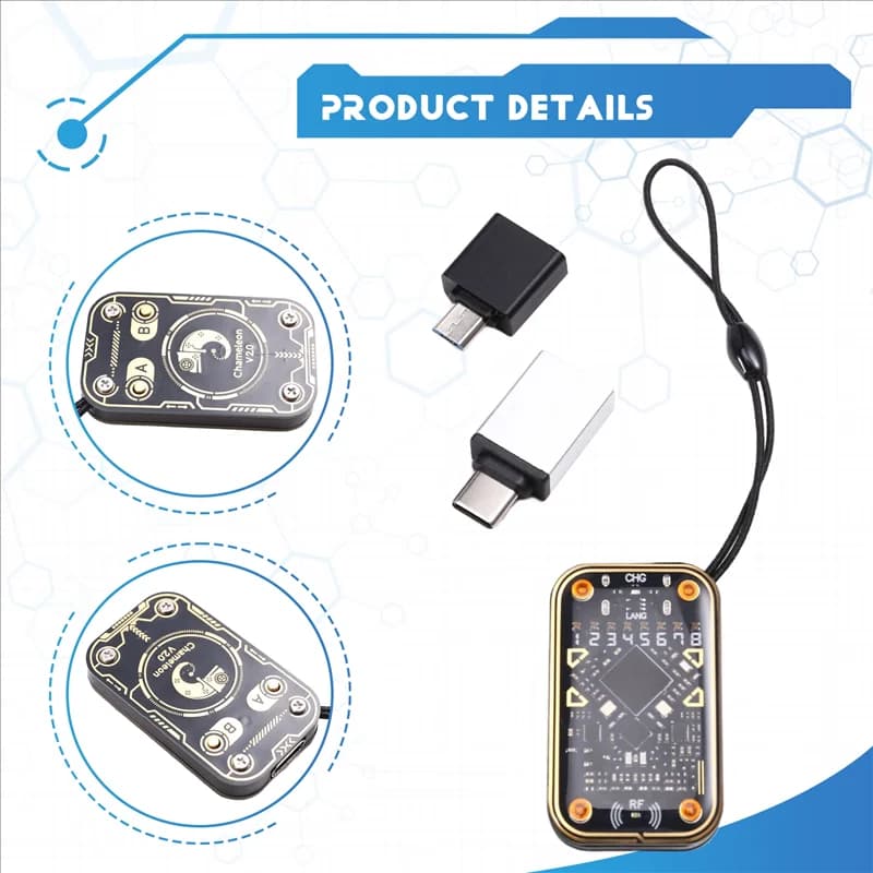Chameleon Ultra V2.0 Lettore di chip intelligente RFID Emulatore di smart card 125Khz 13,56Mhz IC ID Card Decodifica Chiave NFC Duplicator-A12I