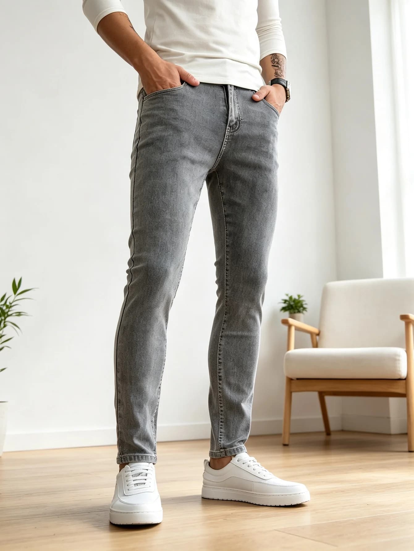 Men Y2K Trendy American Street Baggy Vintage Washed Denim Jeans Hip Hop Casual Pants, Romantic Valentine & Birthday Gift for Hus
