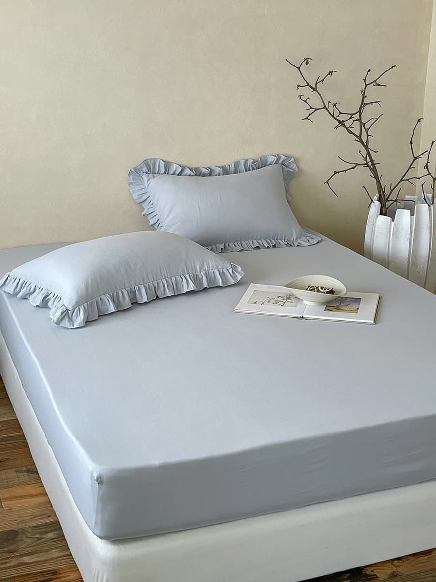 Telo Copriletto in Puro Cotone a Doppio Strato, Delicato sulla Pelle, Pezzo Unico, in Tessuto di Cotone, per Letto Matrimoniale 18m, 100% Cotone