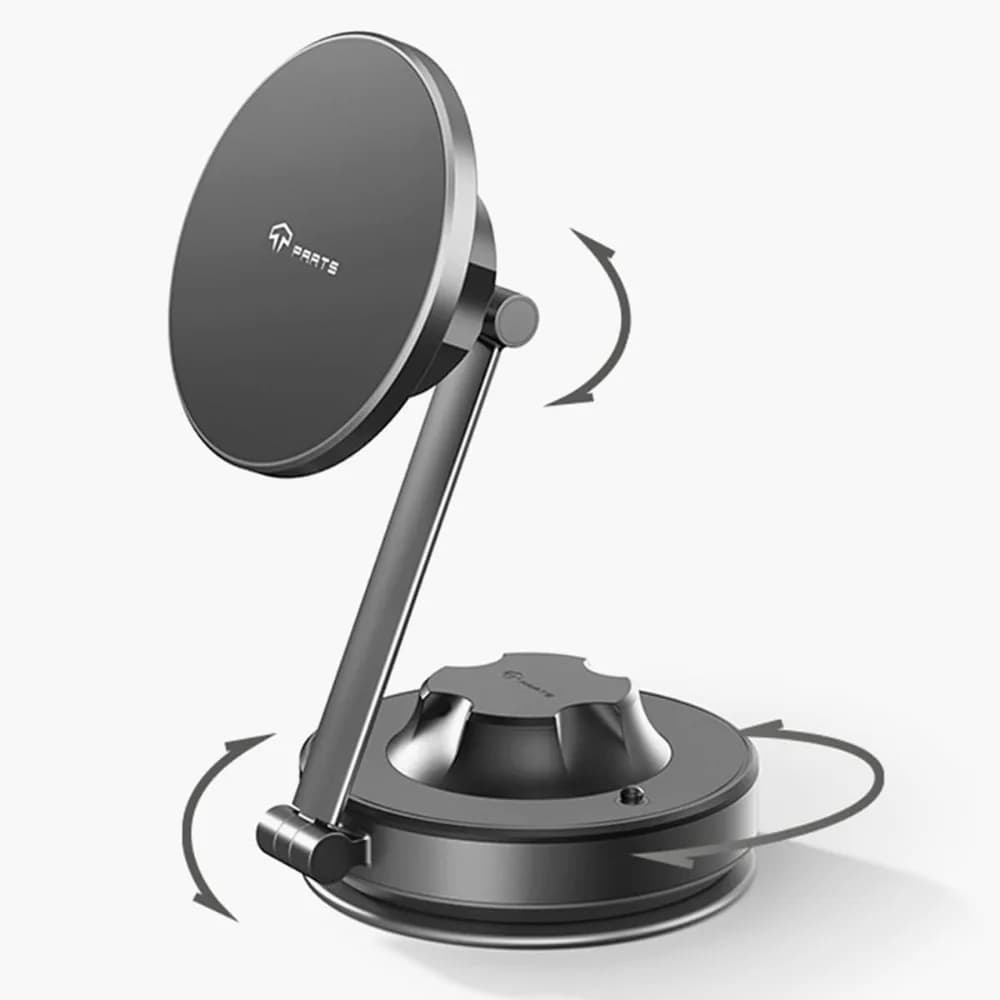 Supporto Magnetico per Telefono da Auto con Ventosa, Rotazione a 360 Gradi, Retrattile, Universale
