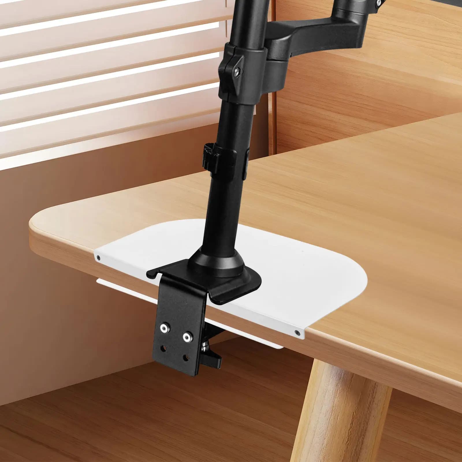 1Set Metal Monitor Mounting Reinforcement Plate Thick Gauge Steel Stability Plate for Desk Monitor Arm Stand Secure Heavy Screen