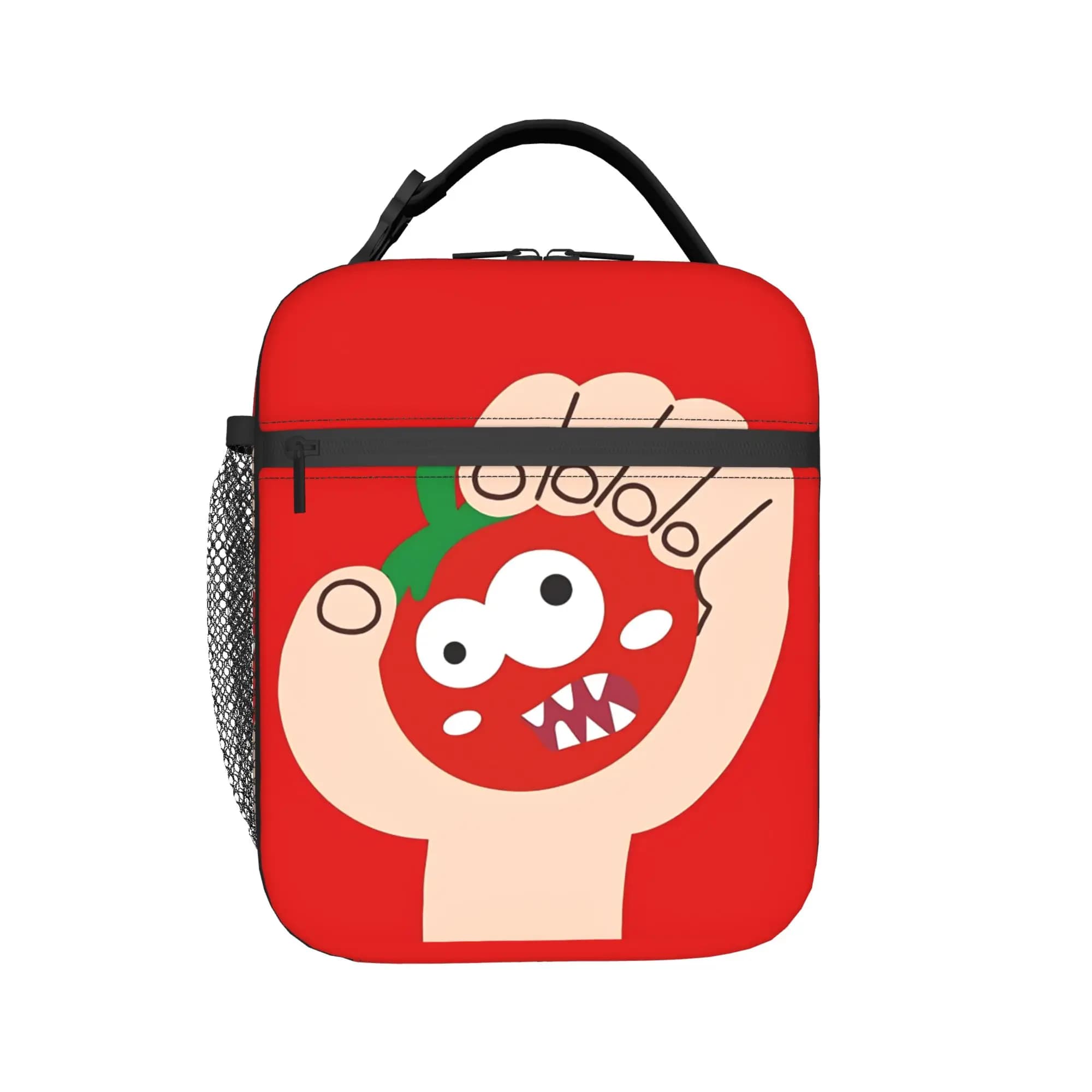 Cute Monster Insulated Lunch Bags Thermal Bag Reusable,Lunch Container Tomato Style High Capacity Tote Lunch Box Food Handbag
