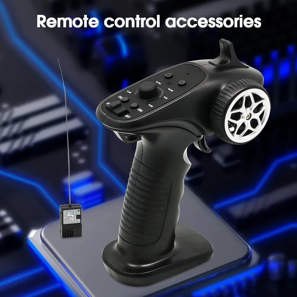 TX4 2.4GHz 4CH Sistema radio Trasmettitore Controller Telecomando con ricevitore per barca per auto RC