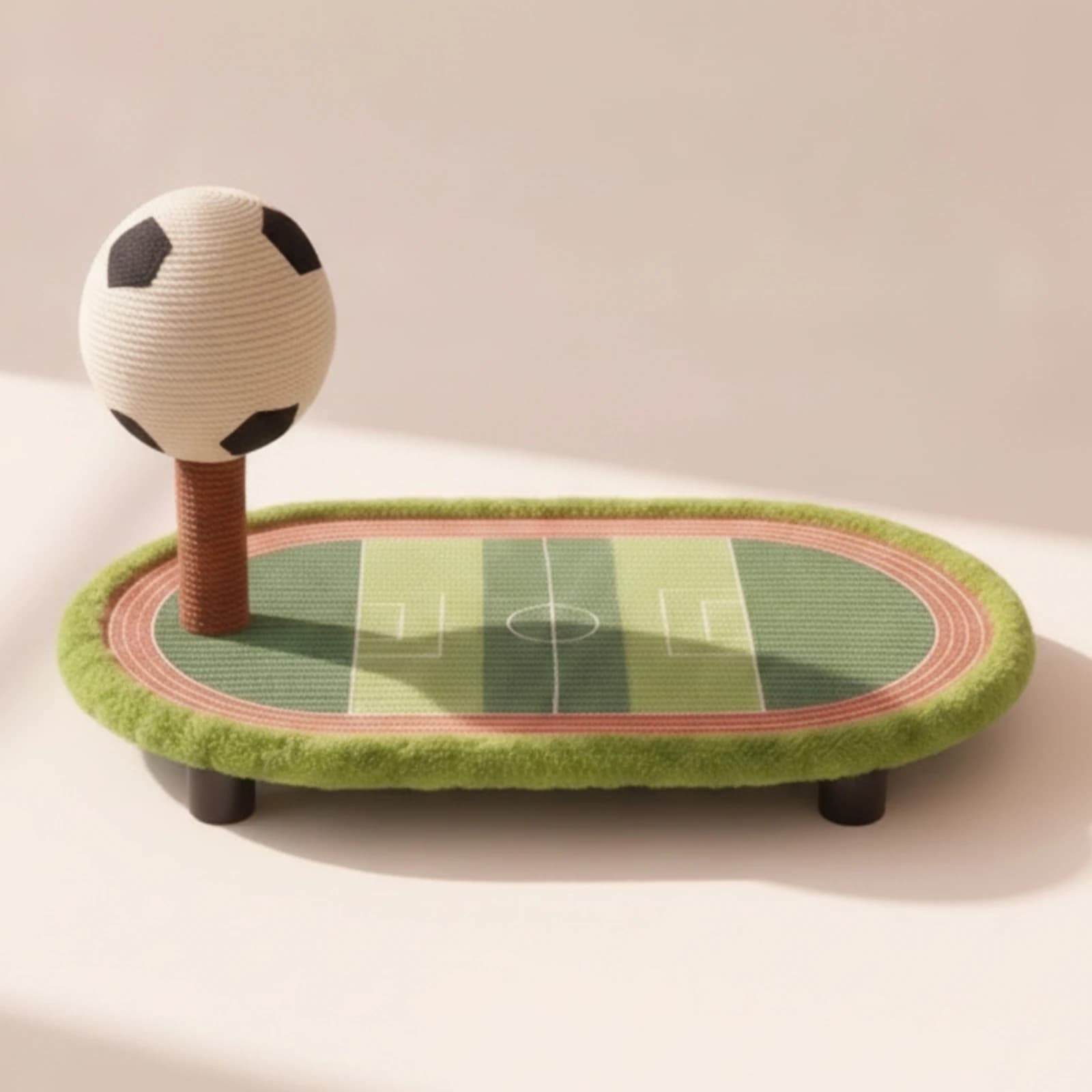 Cat Scratching Board Sporty Cat Scratcher with Ball Pet Furniture Vertical Interactive for Cats, Living Room, Bedroom