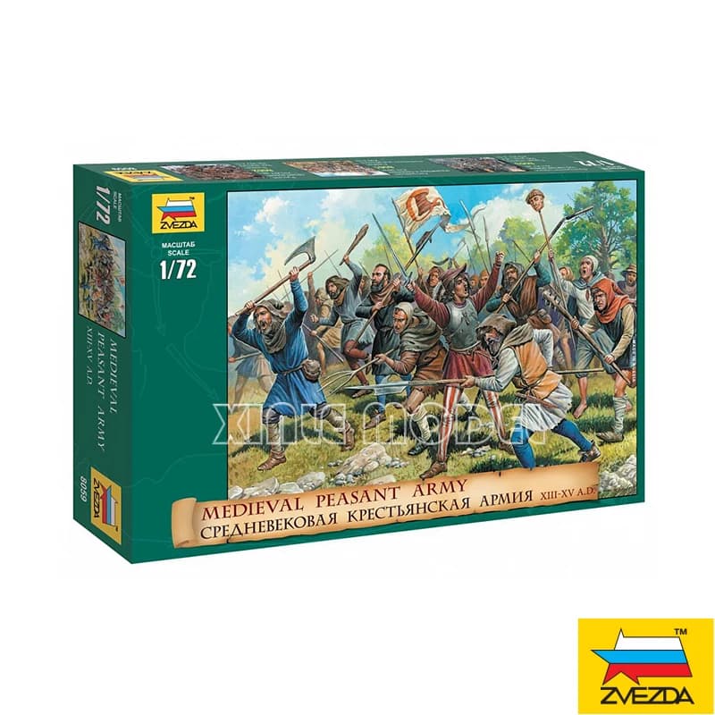 ZVEZDA Kit modello assemblato in plastica 8059 Esercito contadina medievale 1/72