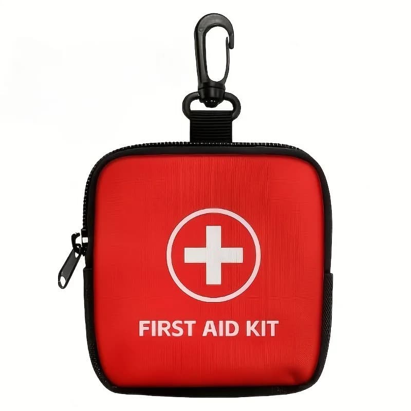Kit di Pronto Soccorso Portatile con Cerniera, Borsa di Sopravvivenza in Poliestere, Borsa Vuota per Medicinali, Mini Portafoglio per Casa