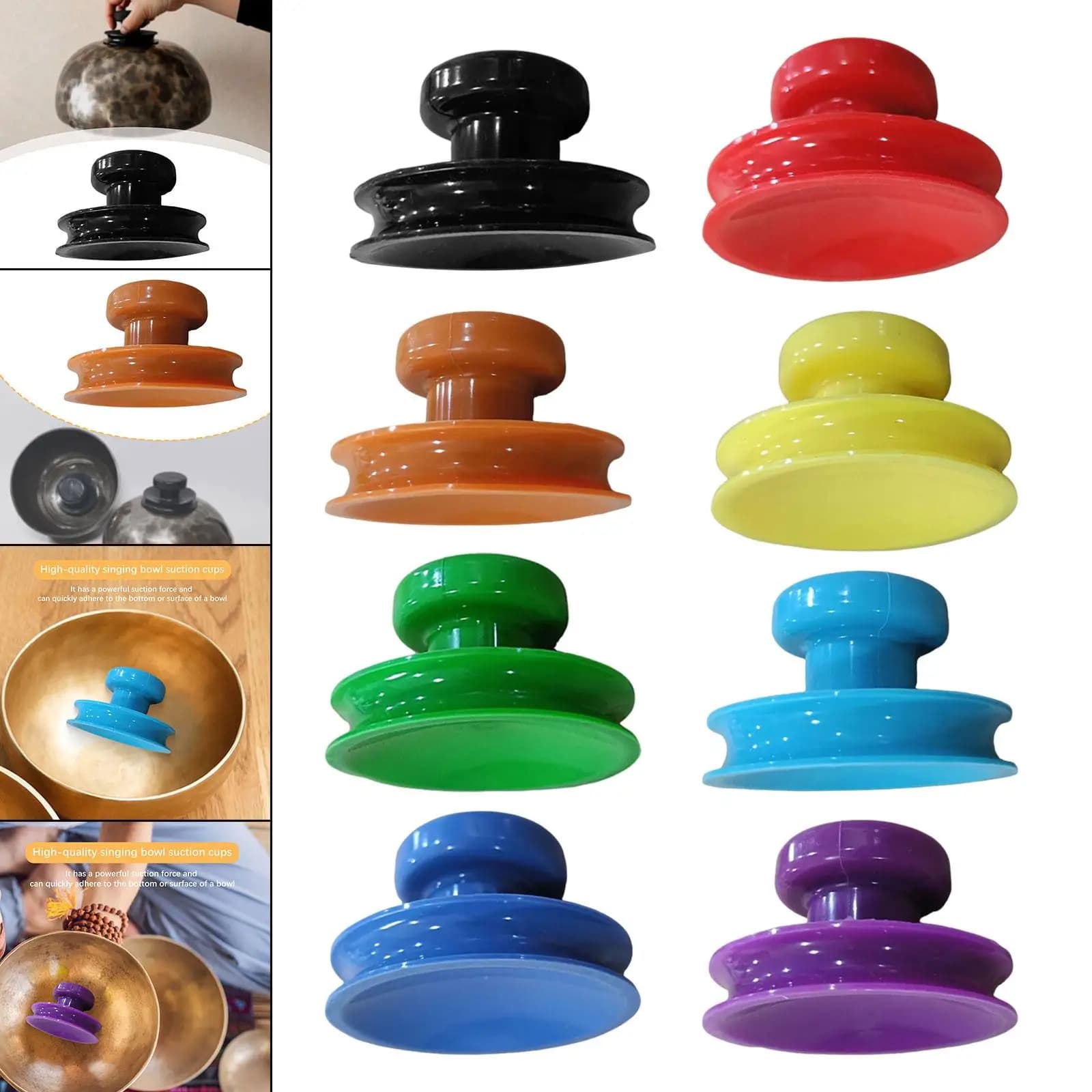 Sound Bowl Suction Cup Attachment Silicone Lifting Holder for Crystal Singing Bowls at Home