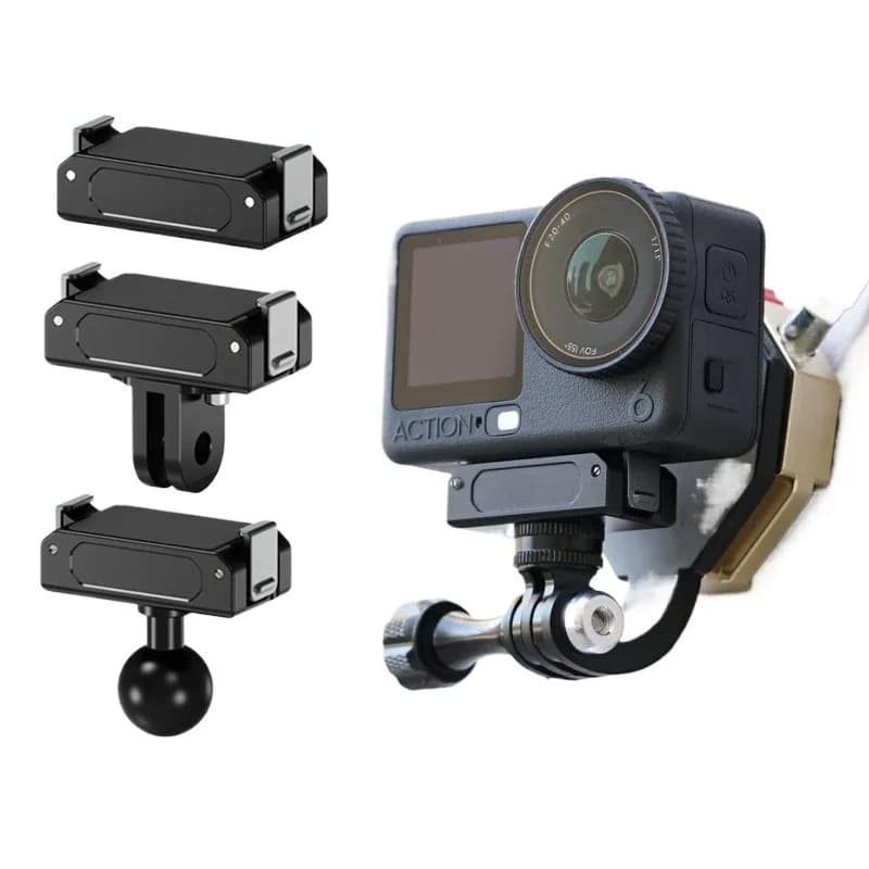 Base Magnetica per DJI Osmo Action 6, Supporto di Montaggio a Sgancio Rapido, Adattatore per Treppiede con Testa a Sfera da 17mm