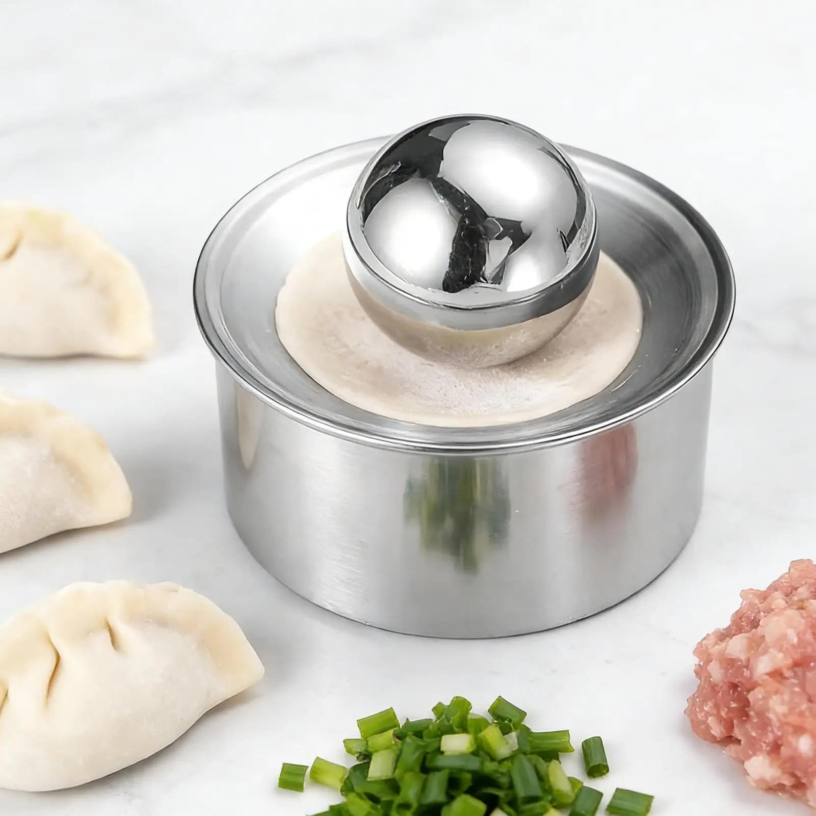 Macchina Manuale per Pressare Sfoglie di Pasta, Strumento per Fare Gyoza, Ravioli, Empanada, Torte e Pasta Fatti in Casa