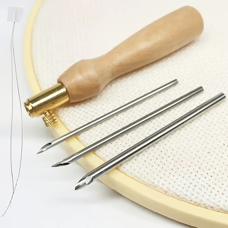 A Set New Punch Needle Tool Kit for Embroidery, Featuring Stitching Needles And Threading Tools for Cross-Stitch And Weaving