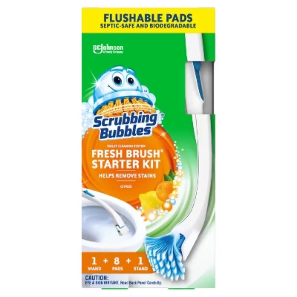 Kit di Pulizia per WC Fresh Brush 8 Pezzi: Strumento di Pulizia Riutilizzabile in Plastica