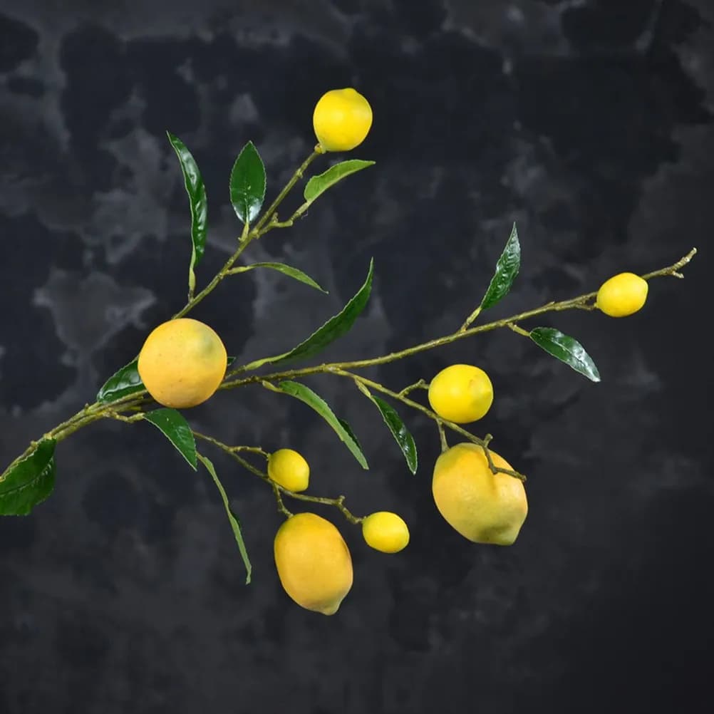 Rami di Limone Artificiali Realistici, Piante Finte per Composizioni Floreali, Decorazioni per Casa, Giardino, Ufficio e Feste