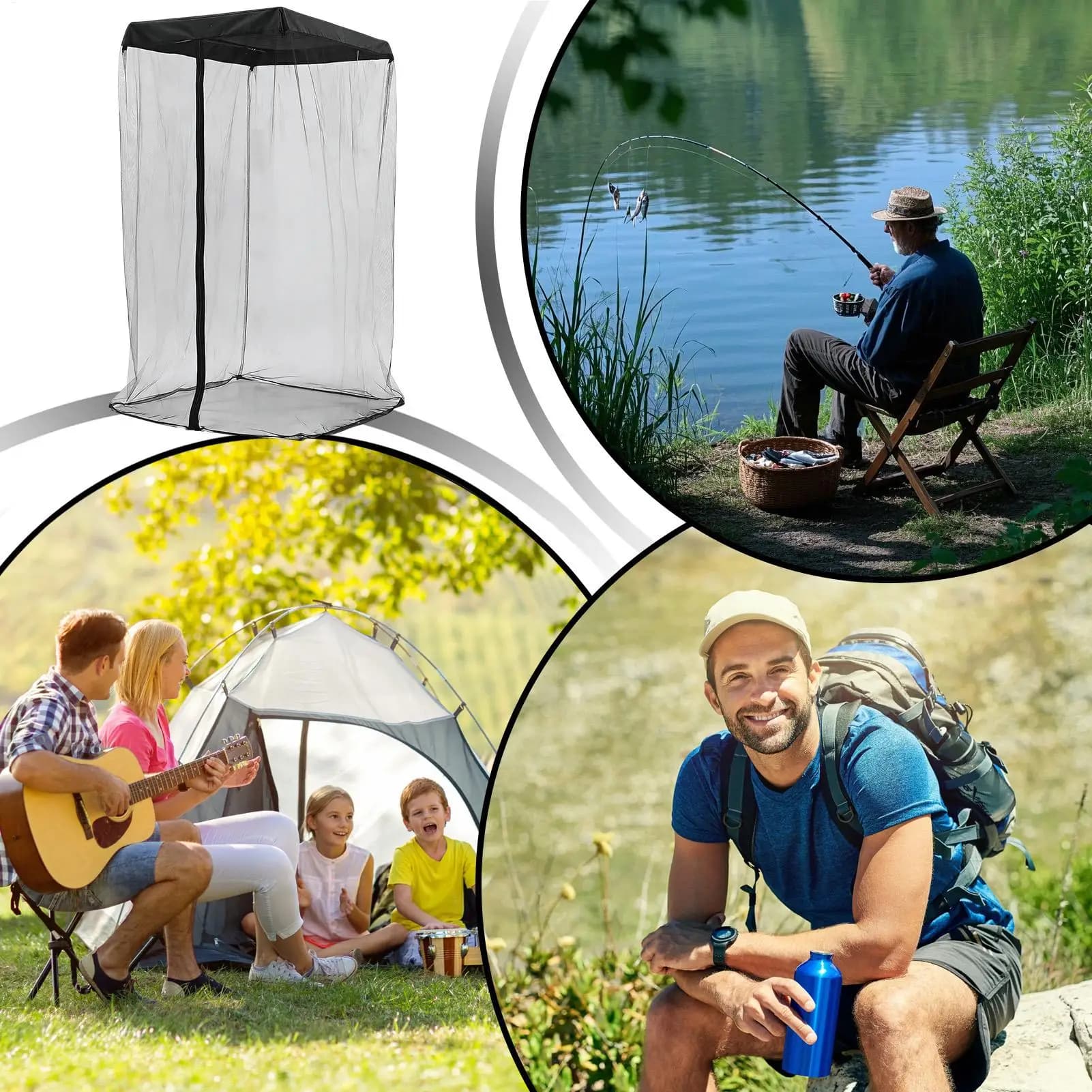 Telo Copri Altalena Pieghevole Impermeabile in Rete Fine, Tenda Parasole per Sedia da Esterno, Ideale per Picnic, Campeggio, Arrampicata, Escursionismo, Pesca