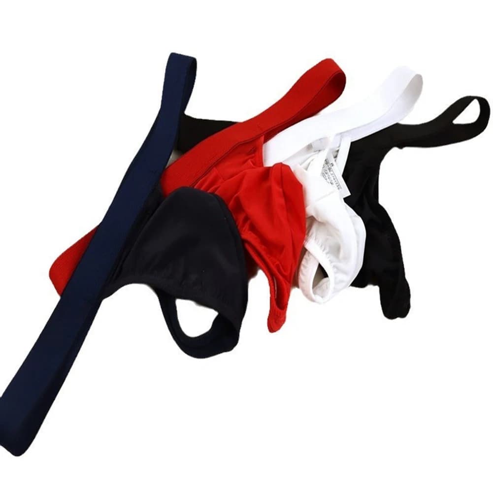 Inner briefs Mutandine Case inflated breathable daily Elastic Waist Low Waist Man Case Sexy thong Black White