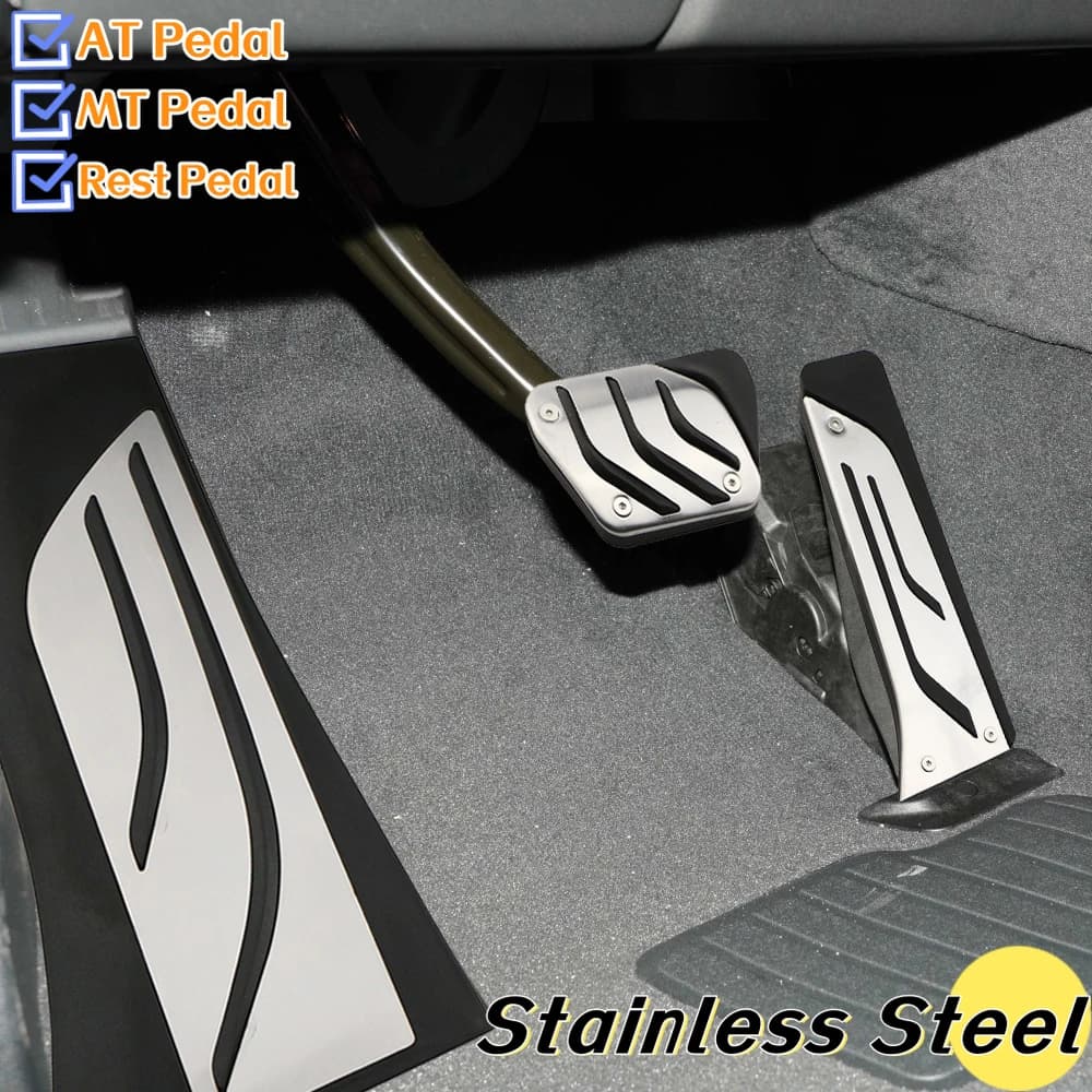 LHD Pedals Auto Cover for BMW X5 X6 F15 E70 E71 E72 2008 - 2020 Stainless Steel Accelerator Gas Brake Pad Pedal Pad