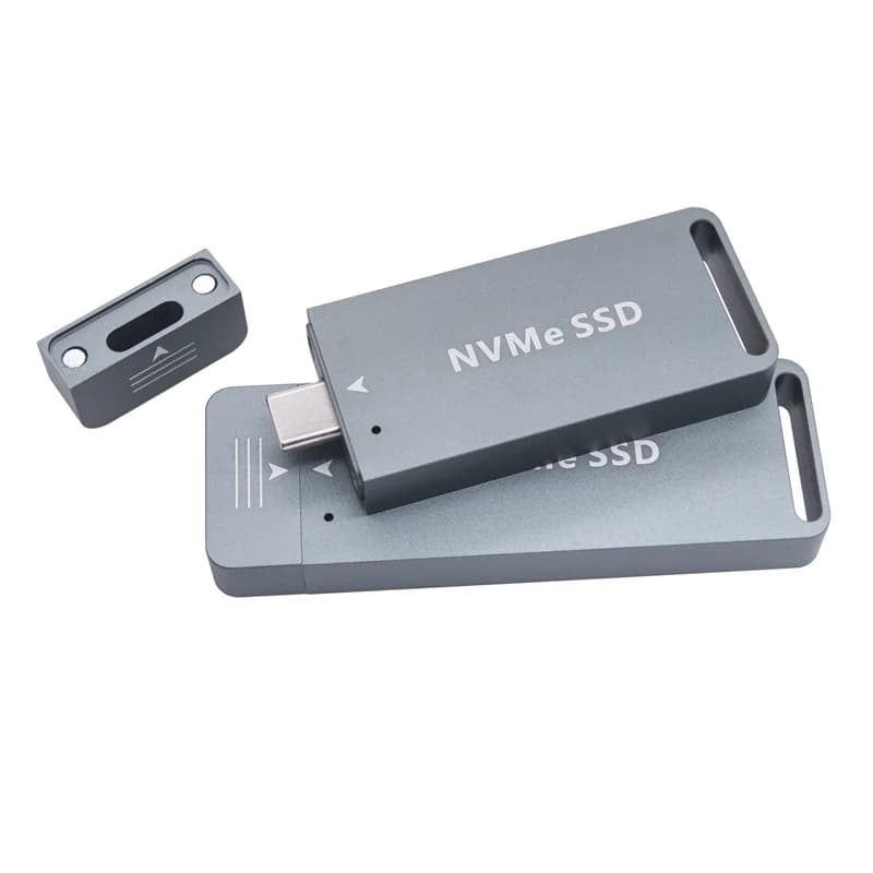 Custodia SSD esterna 2230/2242 M.2 SATA/NVME SSD Box Custodia in alluminio CNC Chip RTL9210B a doppio protocollo + copertura protettiva magnetica