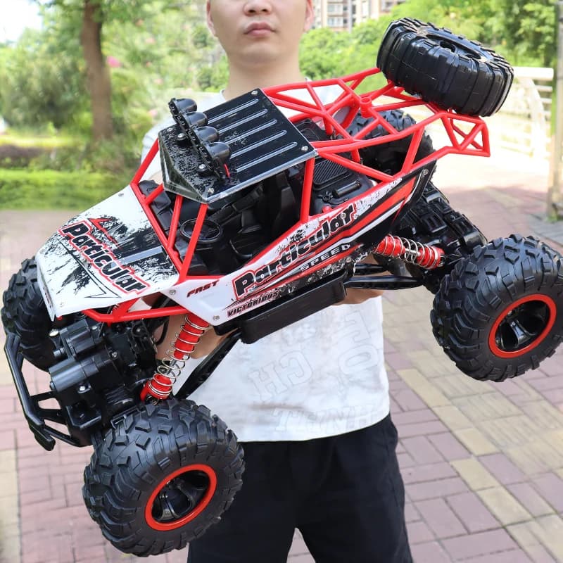 1:12/1:16 4WD Auto telecomandata con luci a LED Radio elettrica Rock Crawler Buggy 4x4 Fuoristrada Camion di controllo Giocattoli Regalo per il capretto