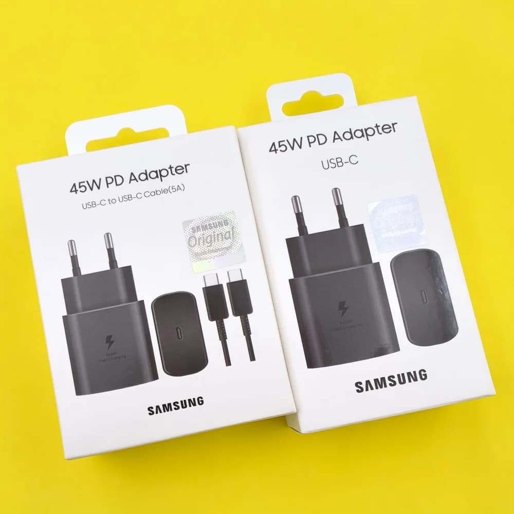 Caricabatterie Samsung 45W PD Carica super veloce Adattatore CERTIFIED UE/USA per Galaxy Z Fold Flip 7 6 5 4 S25 S24 FE Note20 Ultra M55s F55