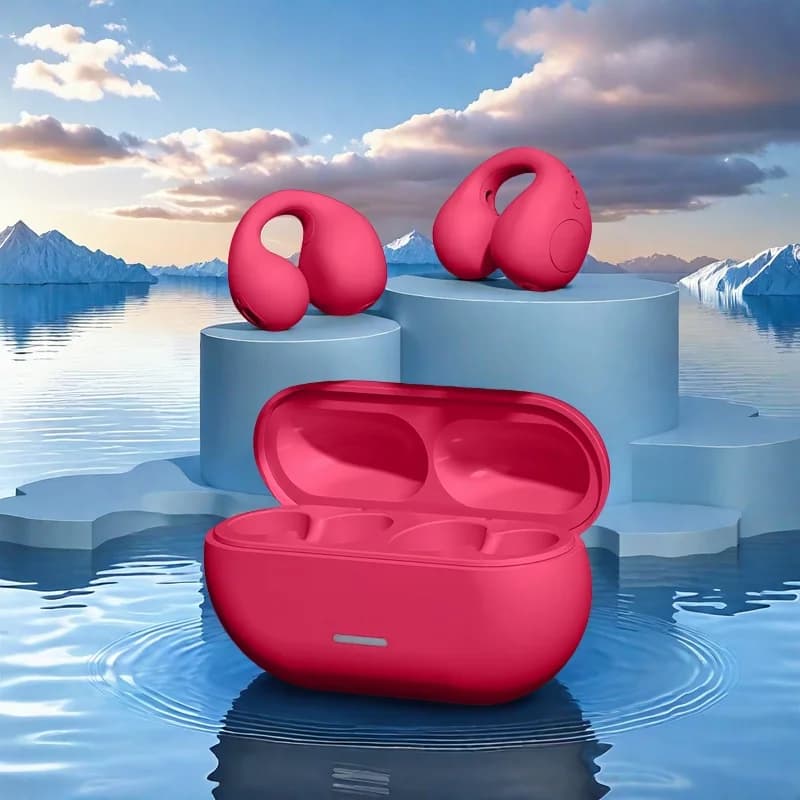Bluetooth Headset TWS 5.3 Wireless Air-Conduction Headphones Ear Clip Music With Noise Cancellation Call HD Sports Play Headset