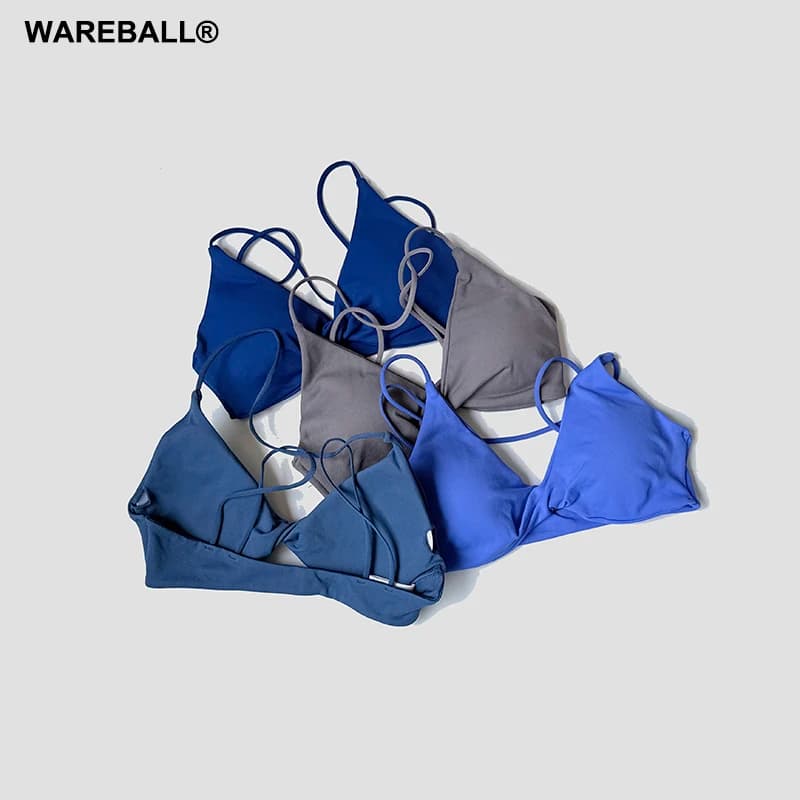Reggiseno Sportivo WAREBALL con Fascia Incrociata, Supporto Elevato, Push-up, per Palestra, Fitness, Corsa, Yoga, Top Sexy