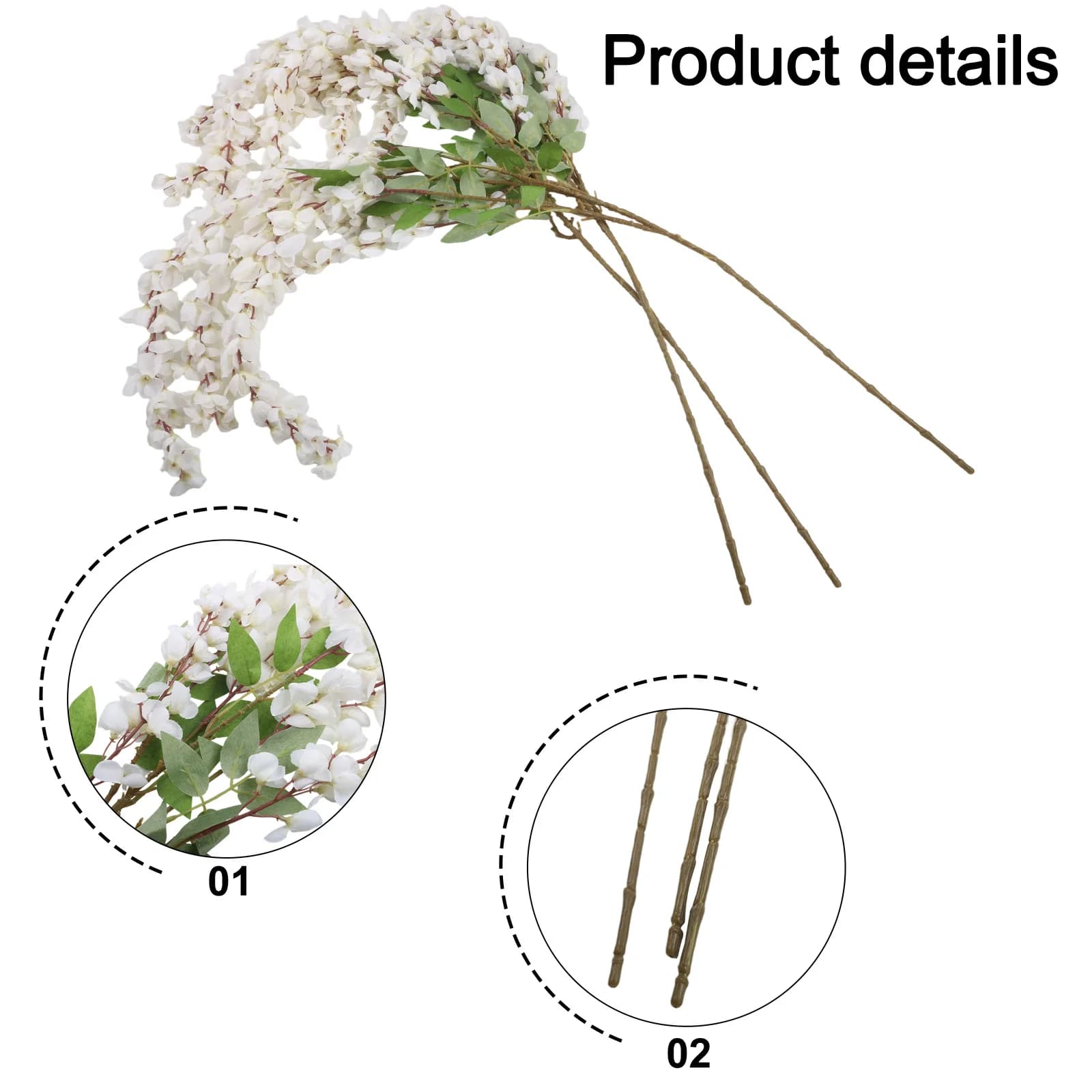 Indoor Decoration Artificial Floral Garland Artificial Hanging Garland Hanging Plant Decor Faux Wisteria Garland