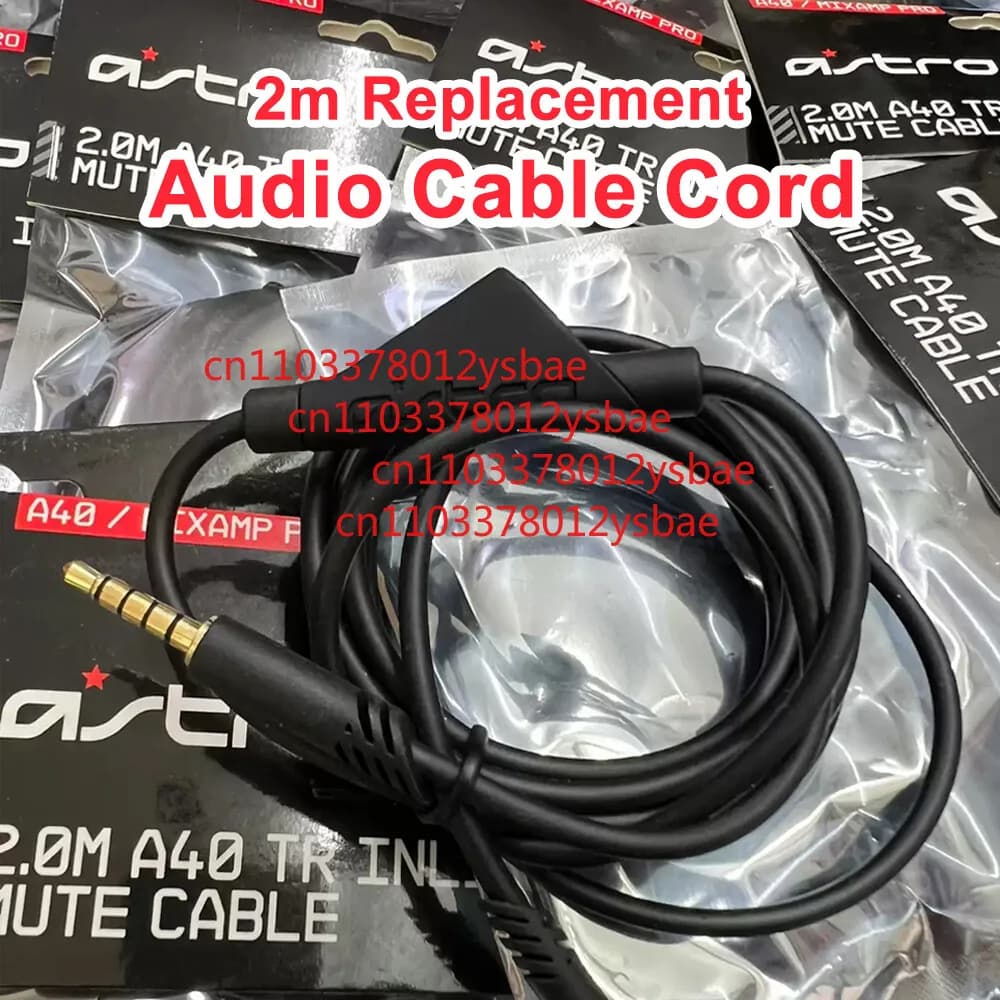 For Audio Cable Astro A40 TR Lnline A10 A20 A30 2 m 3.5 mm 5/4 poles