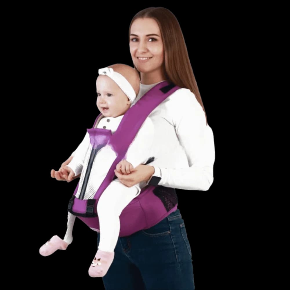 Marsupio per neonato con supporto frontale in materiale morbido Design a imbracatura Sgabello per marsupio per bambini Cintura per sgabello in vita Borsa per canguro per neonato