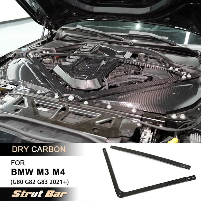 Auto Motore Cofano Cofano Strut Brace Bar per BMW G80 M3 G82 G83 M4 2021+ Motore Da Corsa Treppiede Trim Strut Bar Prepreglare Carbonio Secco