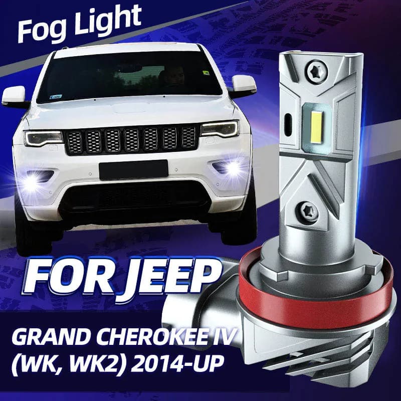 2 pz Auto LED Anteriore Fendinebbia Lampadine Dual Color Switchback Lampade Nessun Errore Per Jeep Cherokee KL Grand Cherokee MK4 WK WK2 2013-2021