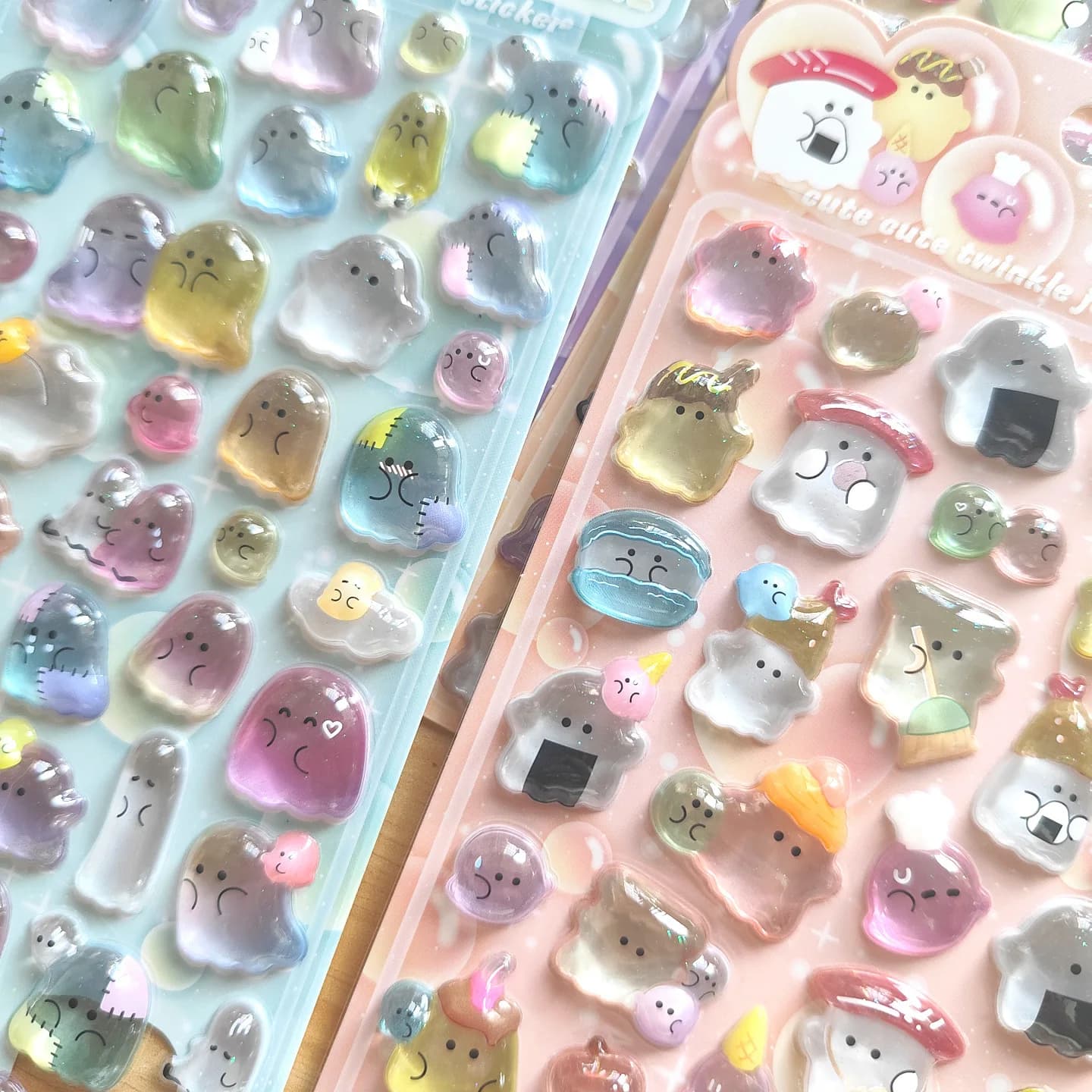 1 pz/4 pezzi adesivi in rilievo 3D fantasma in stile giapponese Scrapbooking diario fai da te adesivo scolastico di cancelleria carino