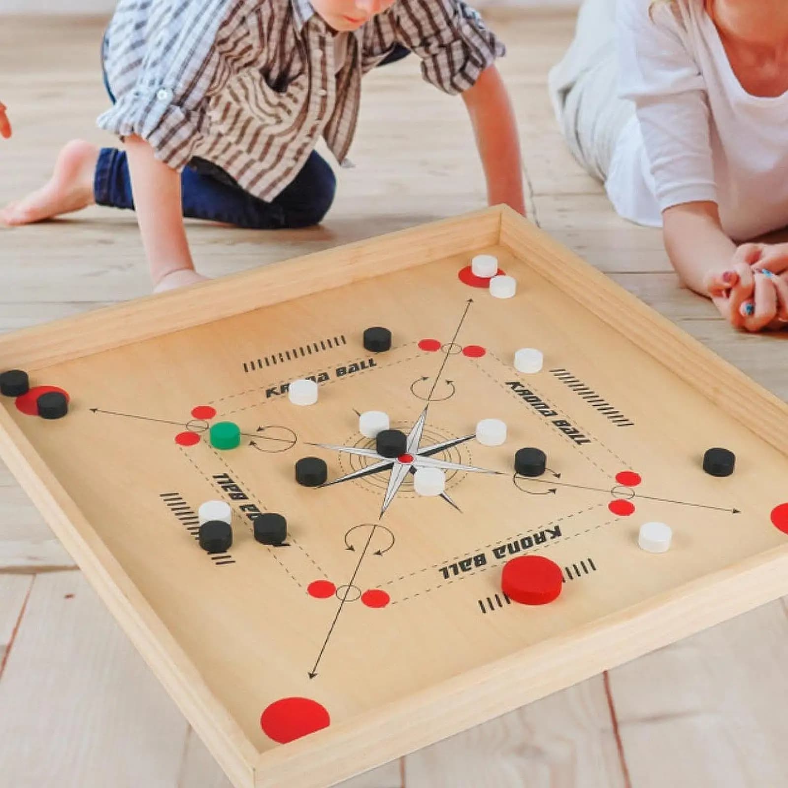 Carrom Board Set Board Game 18x 18” Premium Senior Leisure Activity Hardwood Edges for Beginners Children All Players Families