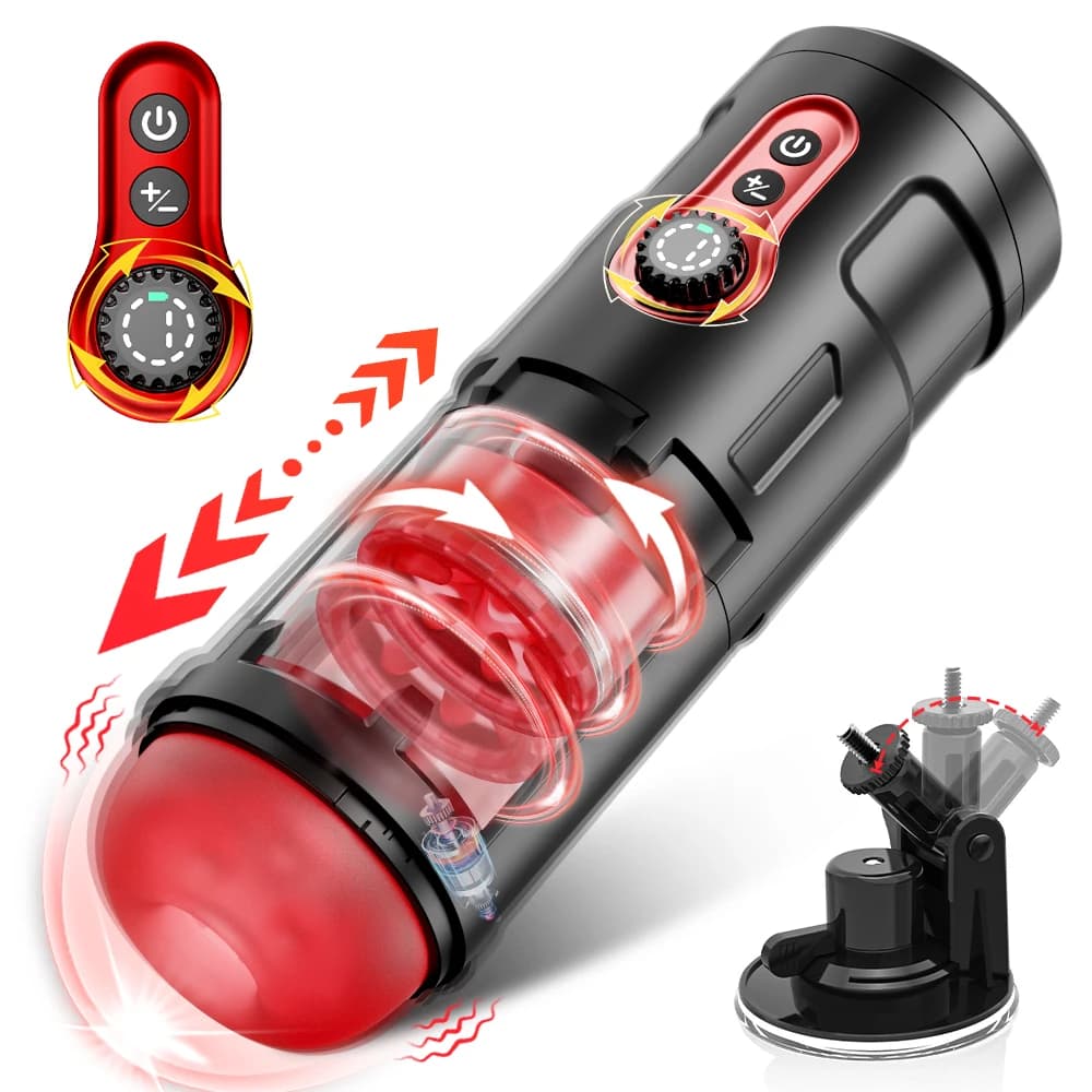 Forniture per adulti Masturbatore maschile rotante telescopico Masturbatore automatico Tazza Attrezzatura per la masturbazione Pistone Giocattoli sessuali per uomini