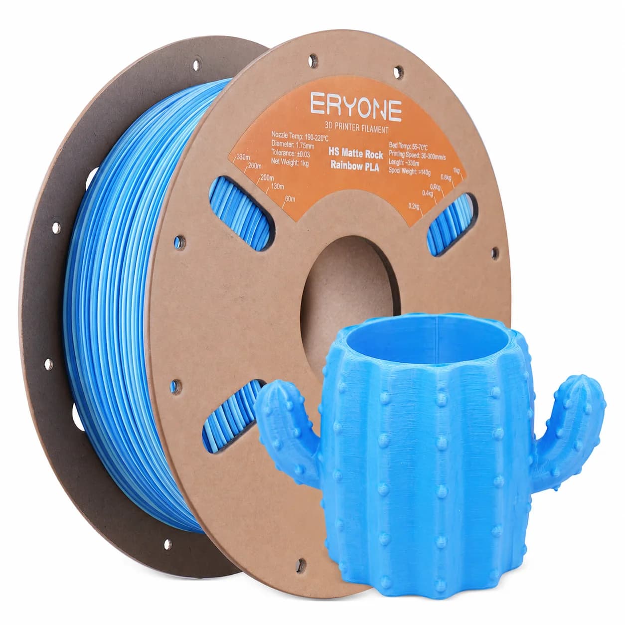 ERYONE HS Matte Rock Rainbow PLA Filament Matte Filament PLA High Speed Printing Matte Rock Rainbow 3D Printer PLA