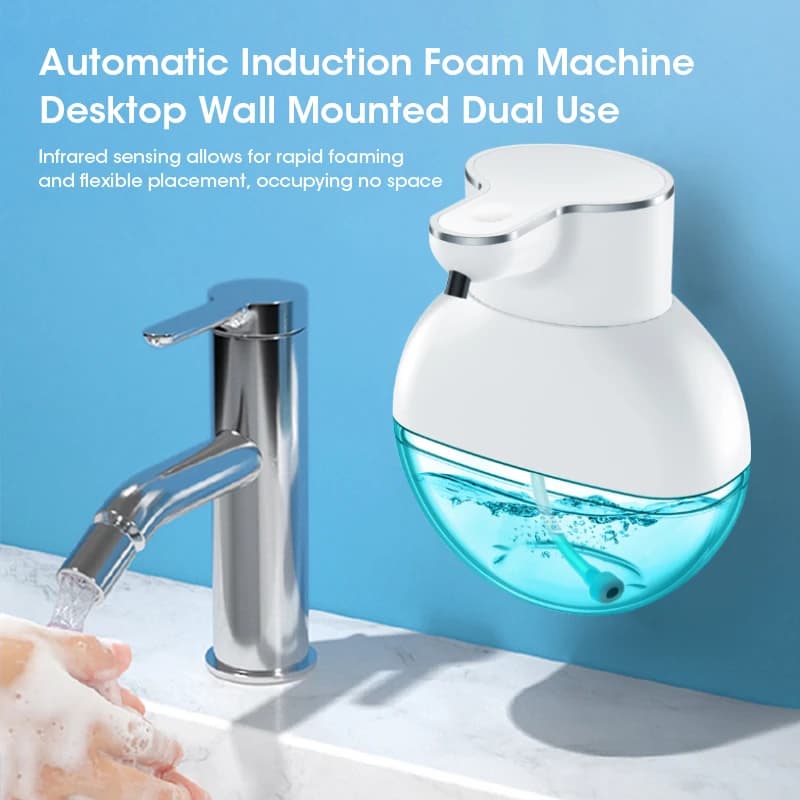 Dispenser di Sapone a Muro Senza Contatto da 420ml con Sensore di Movimento per Cucina Domestica - Dispositivo per Lavaggio Mani NOCCLILI