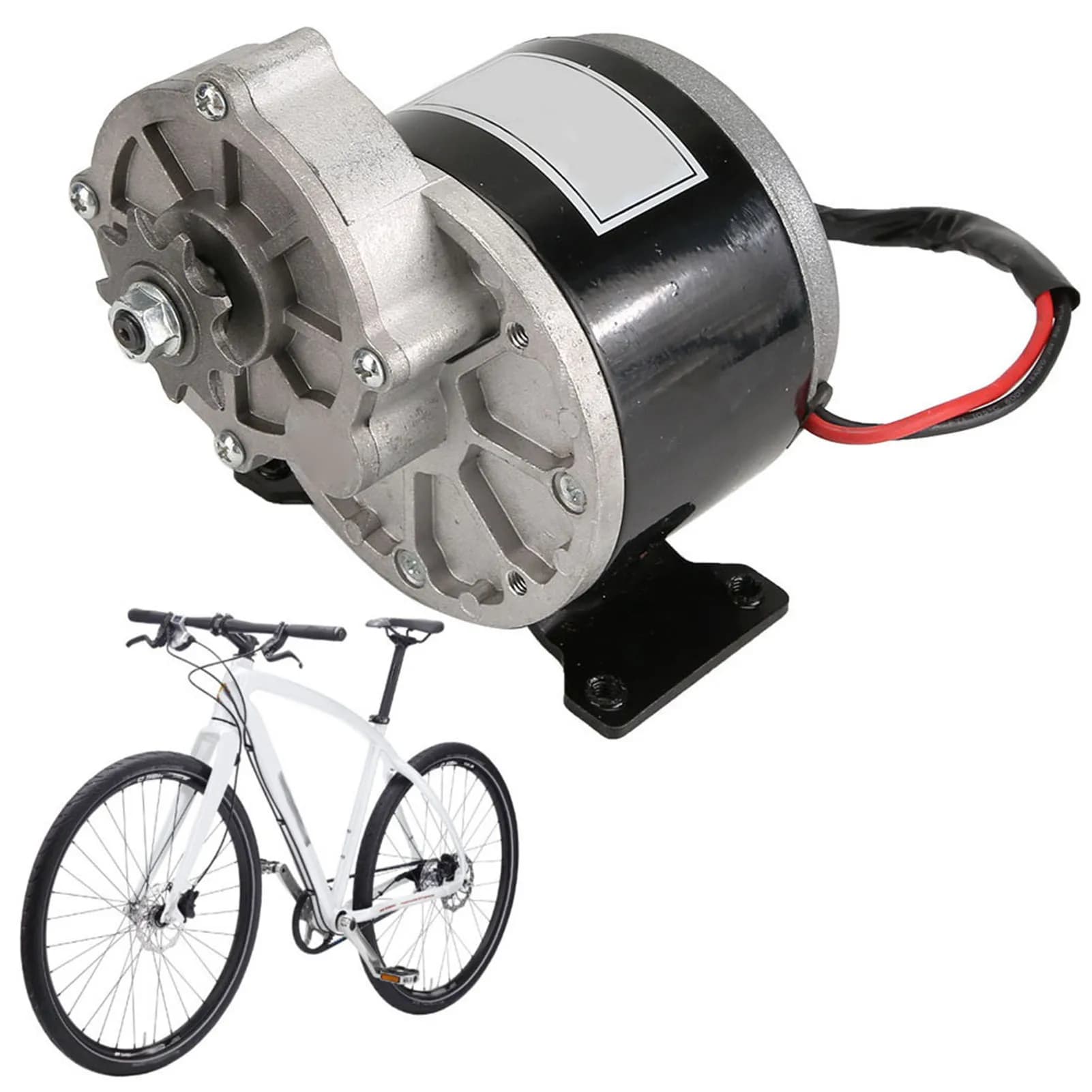 12V 250W electric gear motor with 9 tooth sprocket Brushed DC motor reducer for E-bike scooter