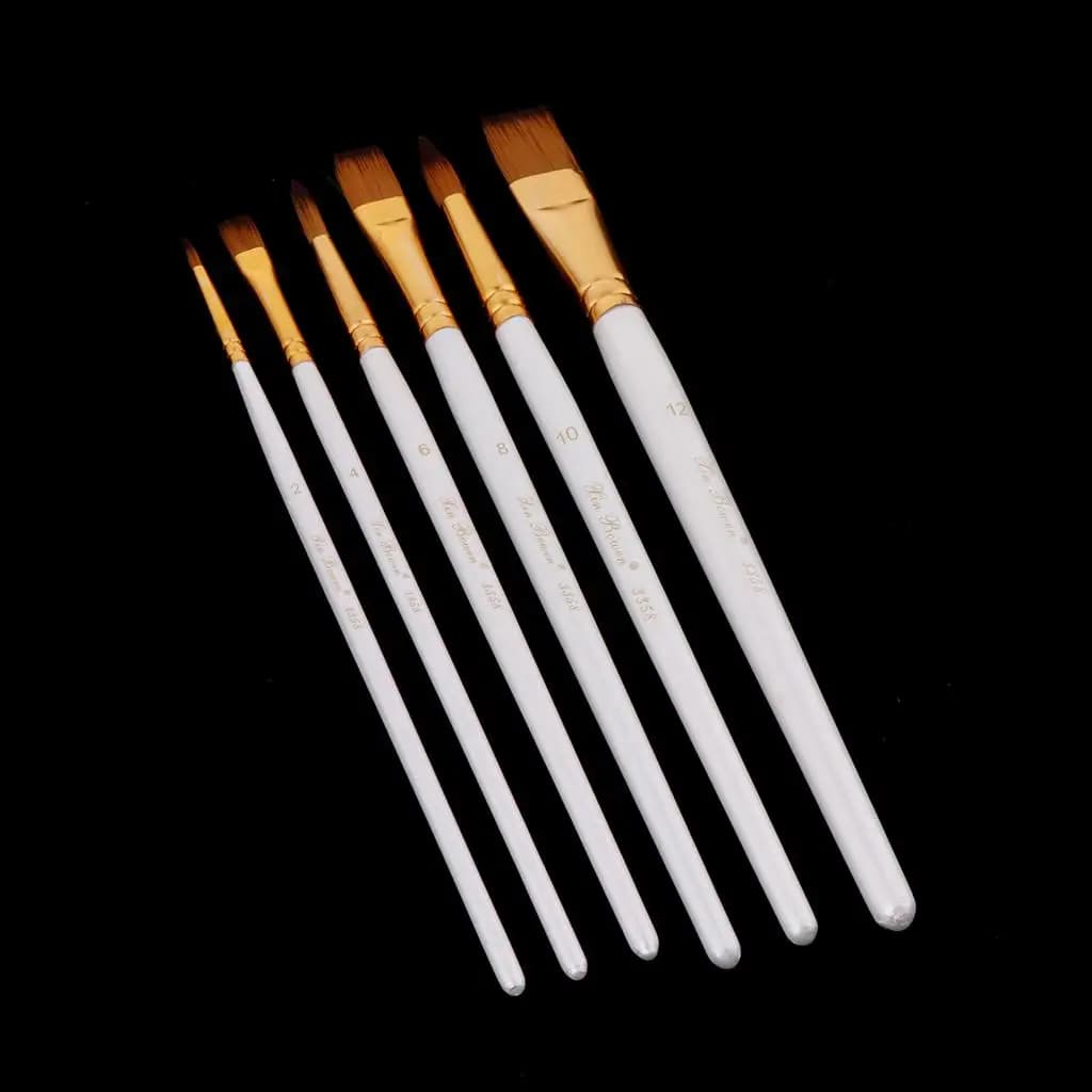 Artist Nylon Hair Paint Brush Set Fine Flexible Soft Touch for Acrylic Oil Watercolor Painting Crafts Tool