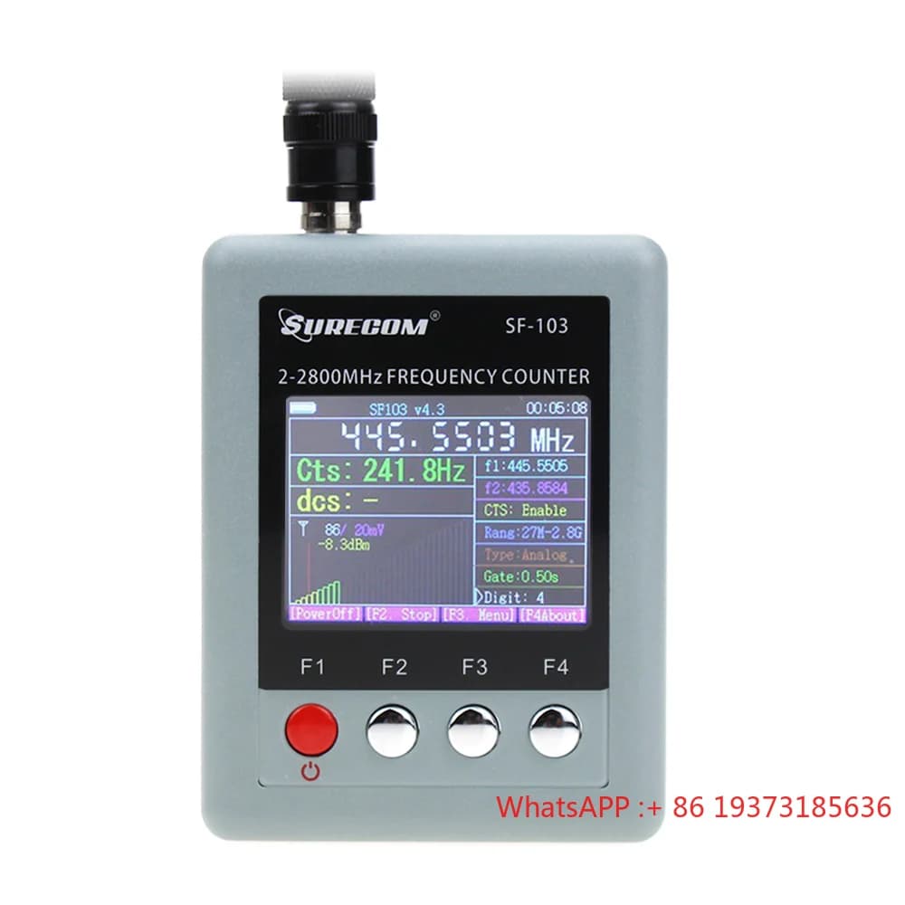 SURECOM SF-103 Contatore di frequenza portatile Walkie Talkie Misuratore di frequenza 2Gen 2MHz-2.8GHz SF103 Digit analogico Radio bidirezionale DMR