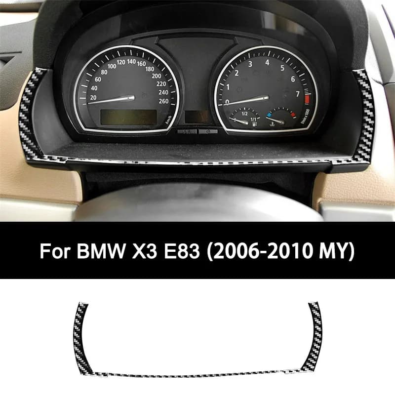 Per BMW X3 E83 (anno modello 2006-2010, pannello strumenti per auto in fibra di carbonio premium telaio esterno adesivo interno accessori auto