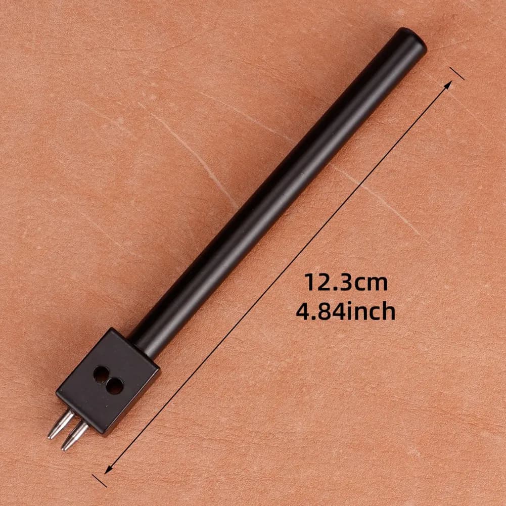 Hot Selling 1 Set Leather Round Hollow Stitching Hole Punch Cutter Tool, 4mm Spacing 2/4/6 Hole