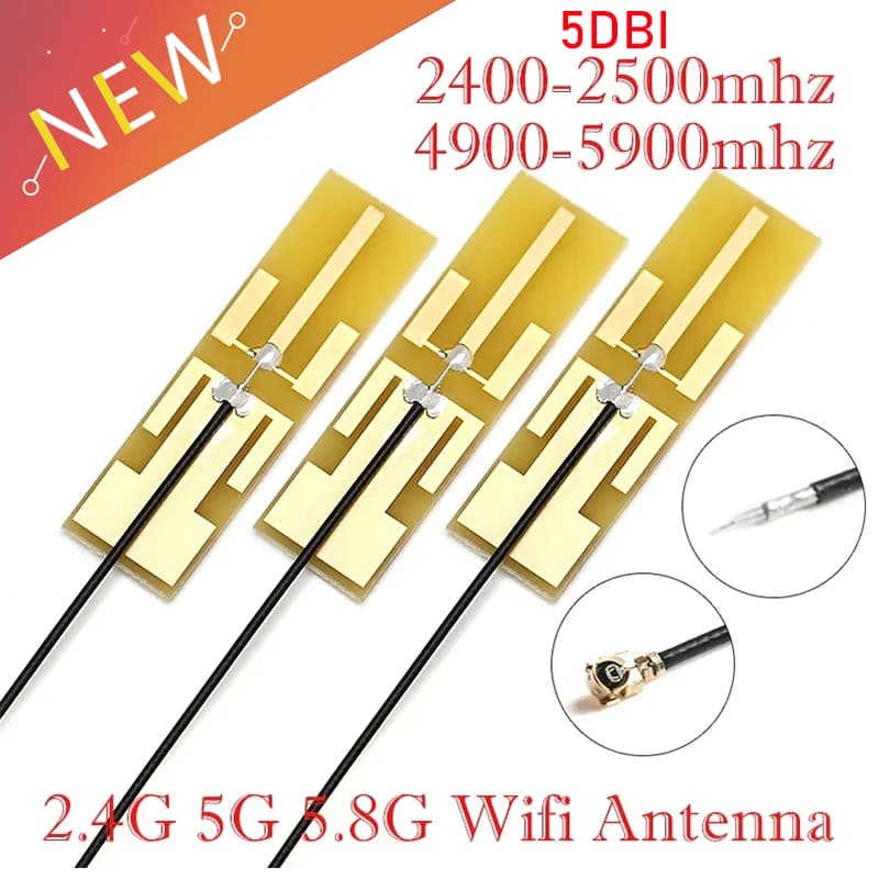 10Pcs/1pc 8DBI 2.4G 5G 5.8G WIFI antenna PCB integrata antenna Wifi interfaccia IPEX dual band omnidirecational connettore IPEX/U.FL