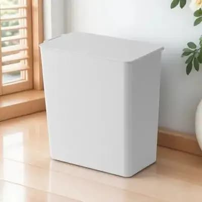 Desk Trash Can Mini Garbage Can with Lid Small Space Efficient PP Plastic Waste Basket for Office Bathroom Countertop Living