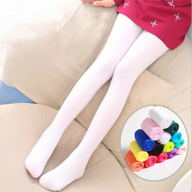 Estate primavera bambini ragazze velluto Collant bianco solido per bambini bambino balletto danza scuola calza Leggings calzino