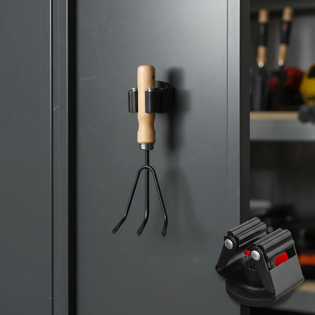 1Pcs Strong Magnetic Hook for Mop Storage Rack Punch-free Space Saving Organizer for Home Garage Warehouse Tools Wall Hangers