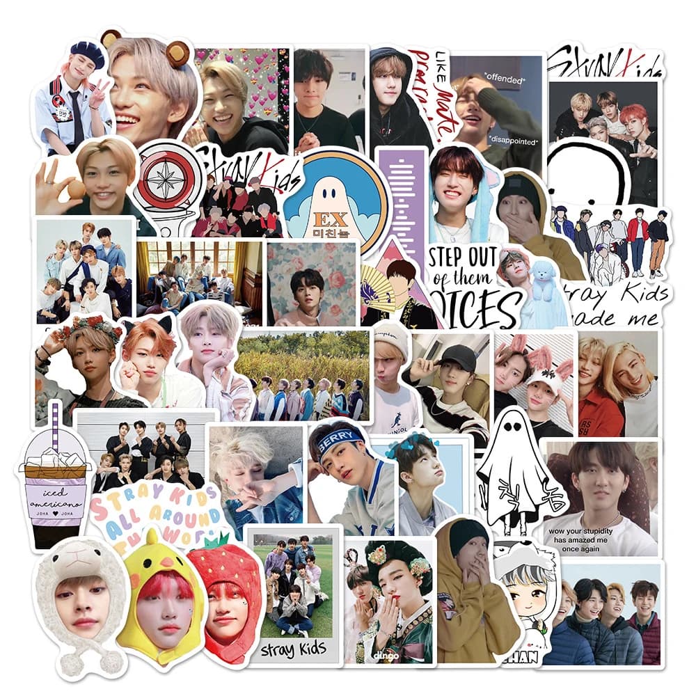 New Stray Kids Stickers Skzoo Pop Music Group Stray Kidd Do It New Album Ipad Water Cup Graffiti Decorative Sticker Gift Spot