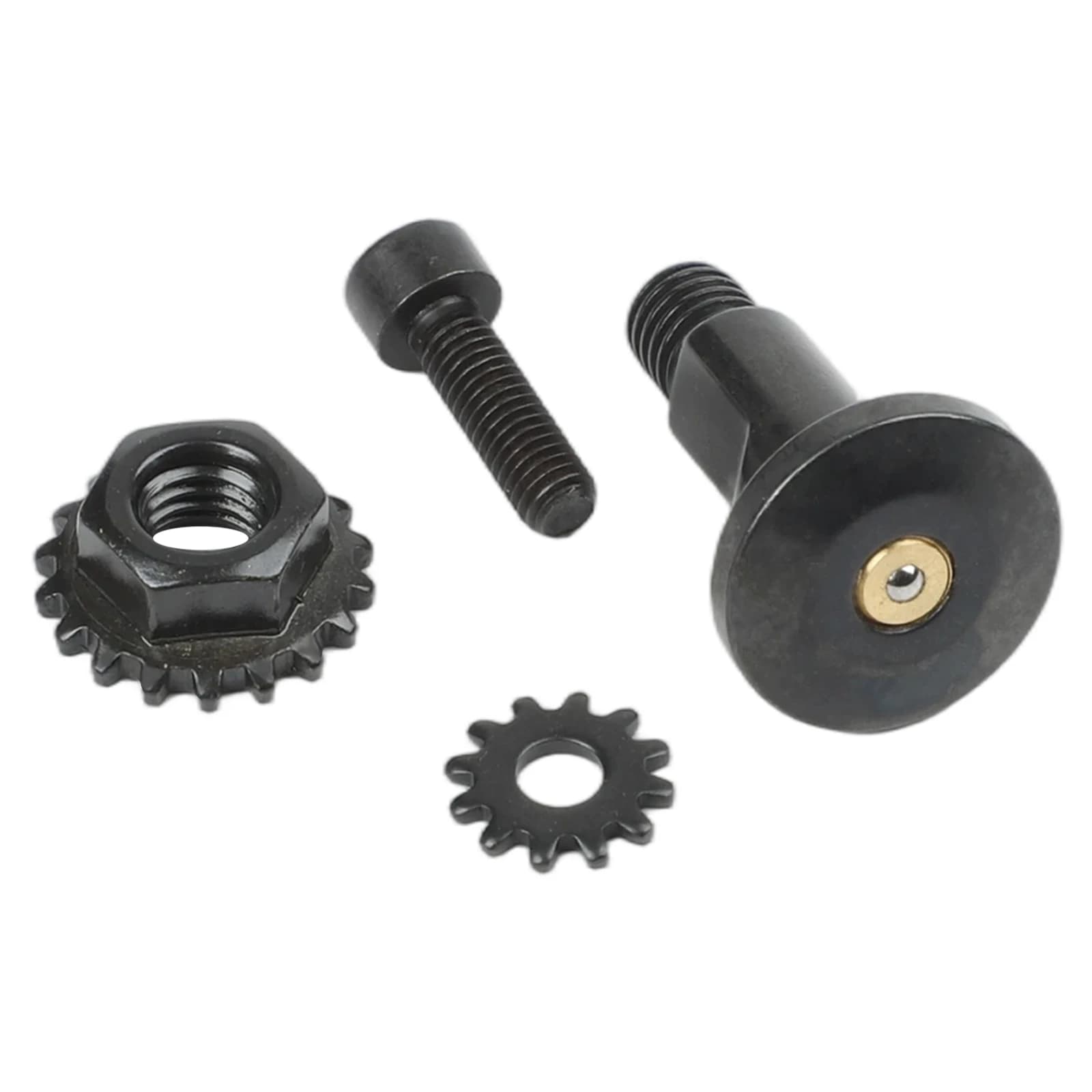 Set of accessories for electric shears: screws for pruner of branches, screws for fixing the central aluminum knife, screw cap of the mast.