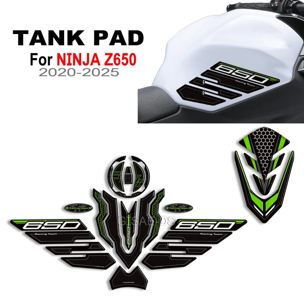 Per Kawasaki Ninja Z650 Z 650 2020 - 2025 Moto 3D Rilievo del Carro Armato Del Carburante Adesivo Tappo Gas Protezione Decalcomanie Impermeabile