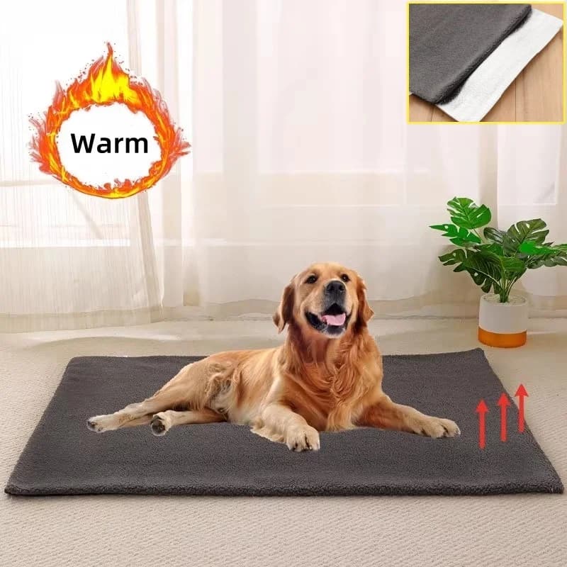 Tappetino per animali domestici morbido autoriscaldante Agnello Cashmere Pile Cani Gatti Pad Inverno Caldo Cane Letto per dormire Staccabile Cucciolo di gattino Tappetini Coperta