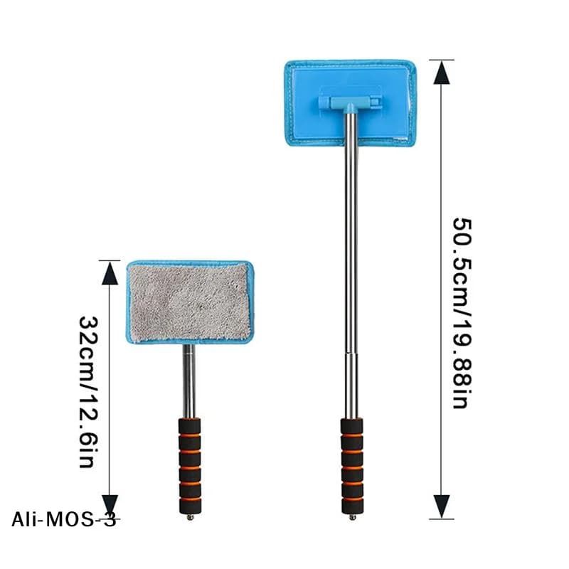 【S】Car Window Cleaning Brush Front Windshield Defogging Brush Telescopic Long Handle Household Tool For Car Wash
