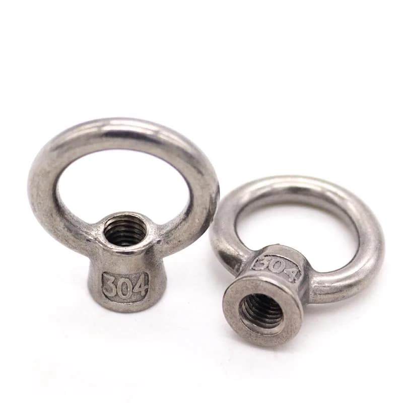 M3 M4 M5 M6 M8 M10 M12 304 A2-70 in acciaio inox Eyenut Round Loop Circle Hole Eye Ring dado per sollevamento fune marina